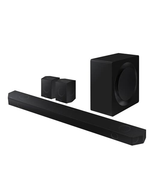 Samsung - Barra de sonido Samsung 2024 HW-Q990D-ZF, 11.1.4, 656W, Dolby Atmos y DTS:X, Subwoofer inalámbrico, Wi-Fi, compatible con Asistentes de voz.