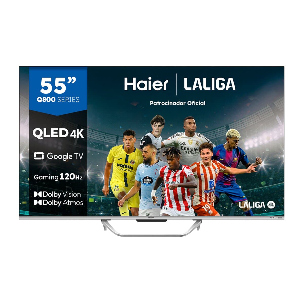 Haier - TV QLED 138 cm (55") Haier H55Q800UX Q8 Series, 4K UHD, Smart TV Google TV, Dolby Atmos.
