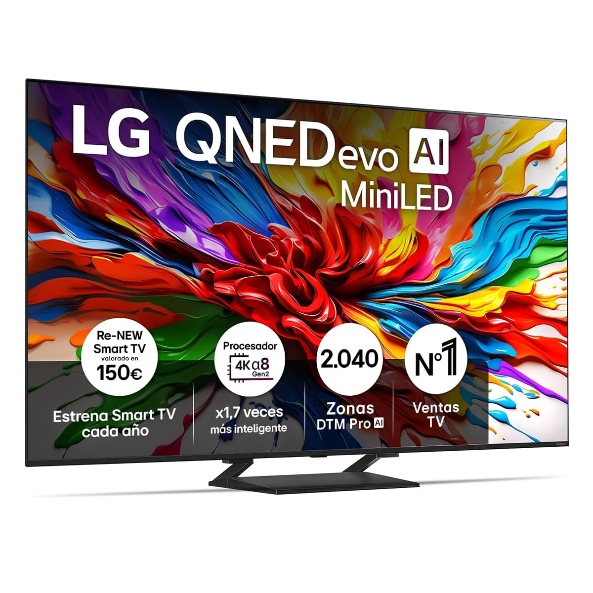 LG - TV QNED evo MiniLED AI 139cm (55") LG 55QNED93A6A, 4K Smart TV.