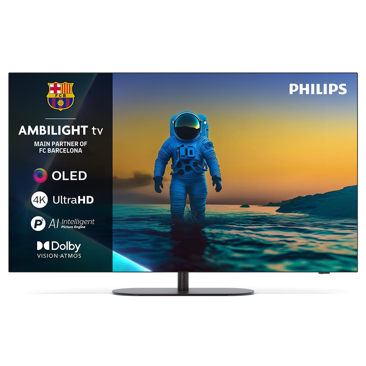 Philips - TV OLED 139 cm (55") Philips Ambilight 55OLED820-12 UHD 4K, Dolby Vision y Dolby Atmos, Google TV, Smart TV.
