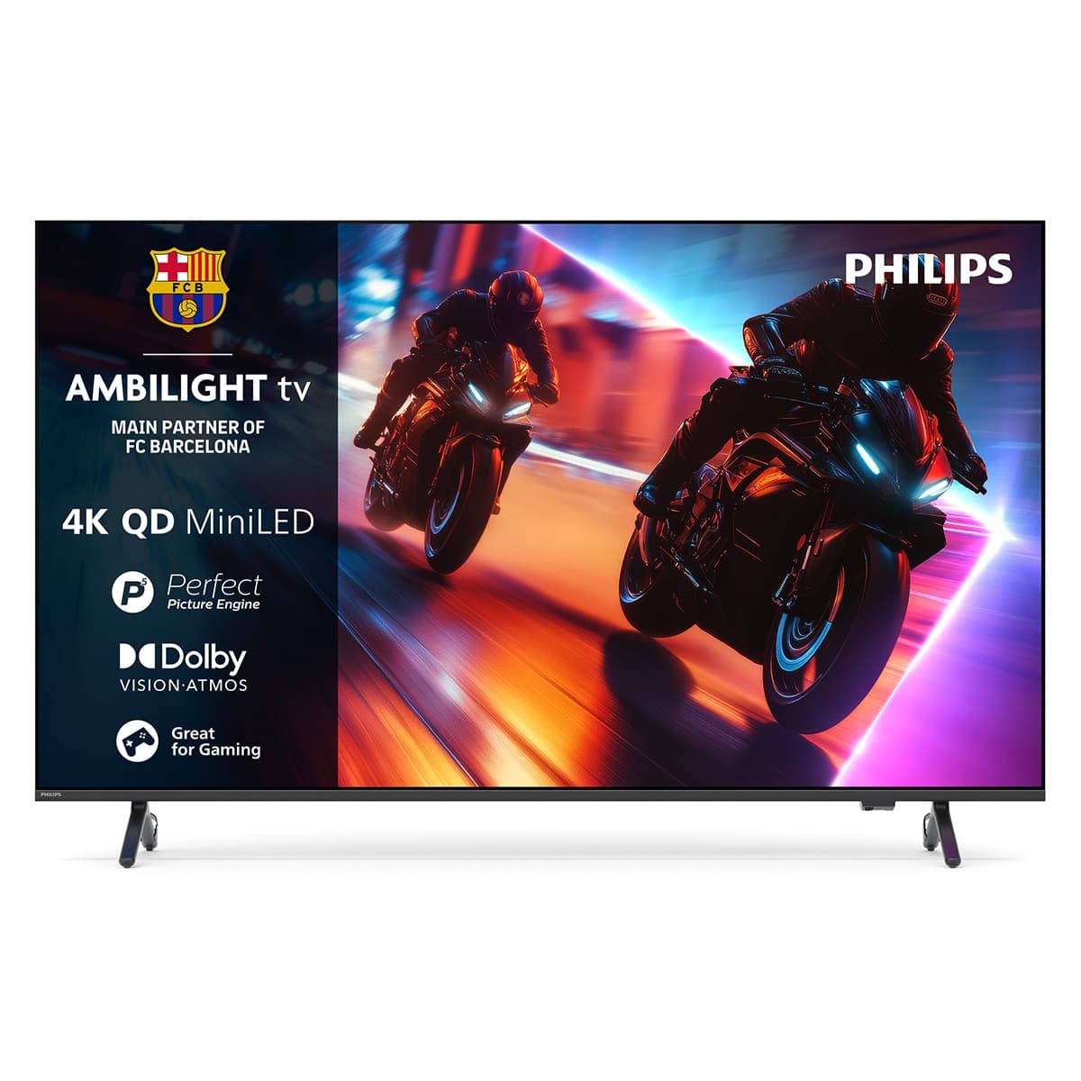 Philips - TV QD-MiniLED 139 cm (55") Philips Ambilight 55MLED920-12 UHD 4K, Dolby Vision y Dolby Atmos, Titan OS, Smart TV.