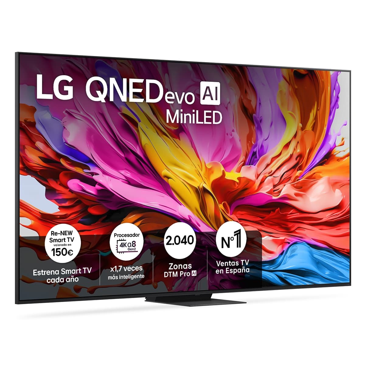 LG - TV QNED evo MiniLED AI 254cm (100") LG 100QNED86A6, 4K Smart TV.