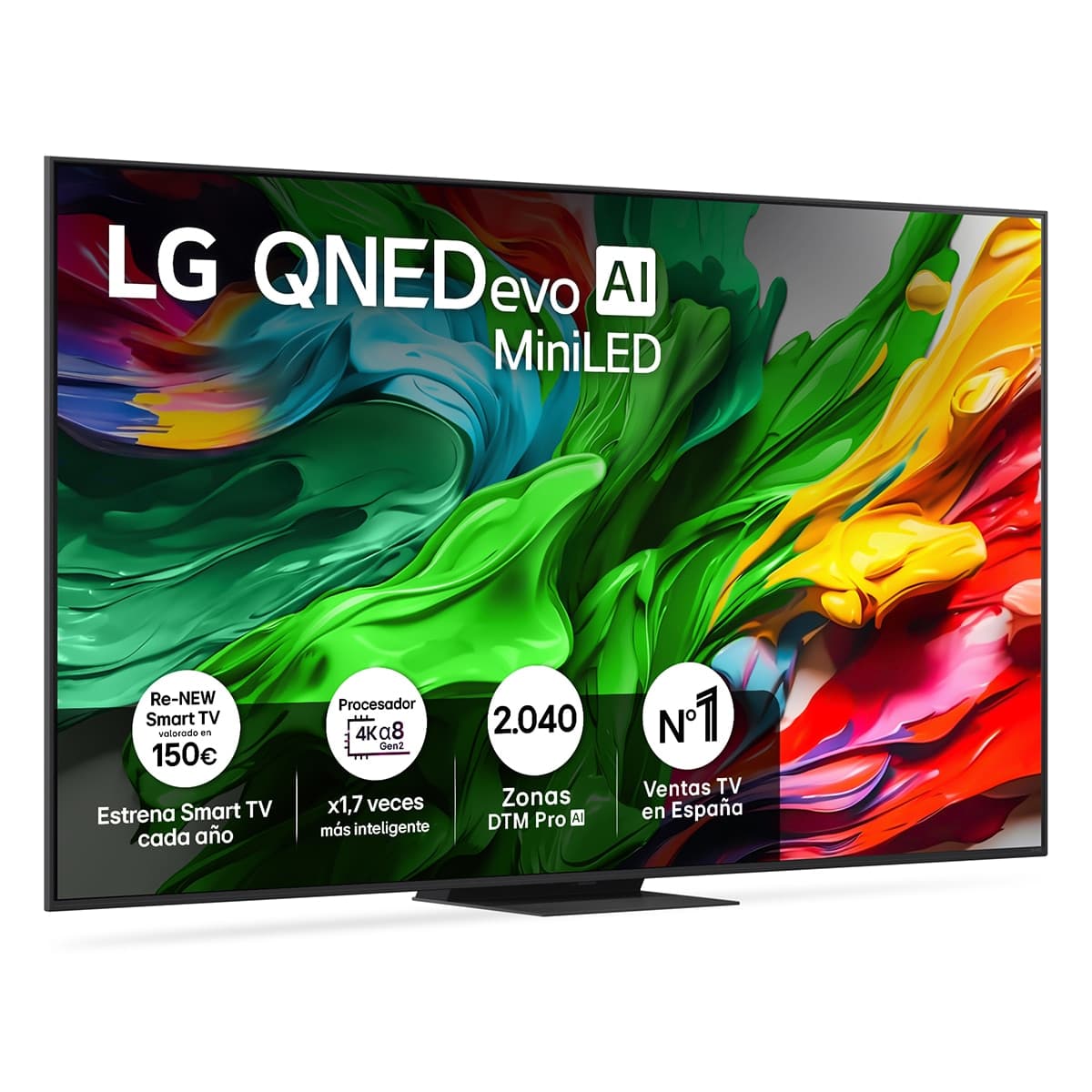 LG - TV QNED evo MiniLED AI 217cm (86") LG 86QNED86A6A, 4K Smart TV.