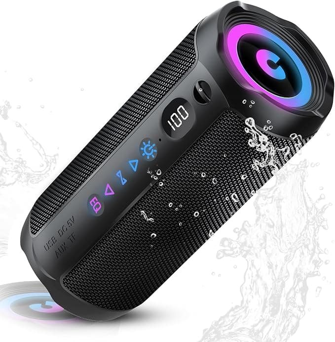 Altavoz Bluetooth Portátil 25W Graves Duales IPX7 RGB