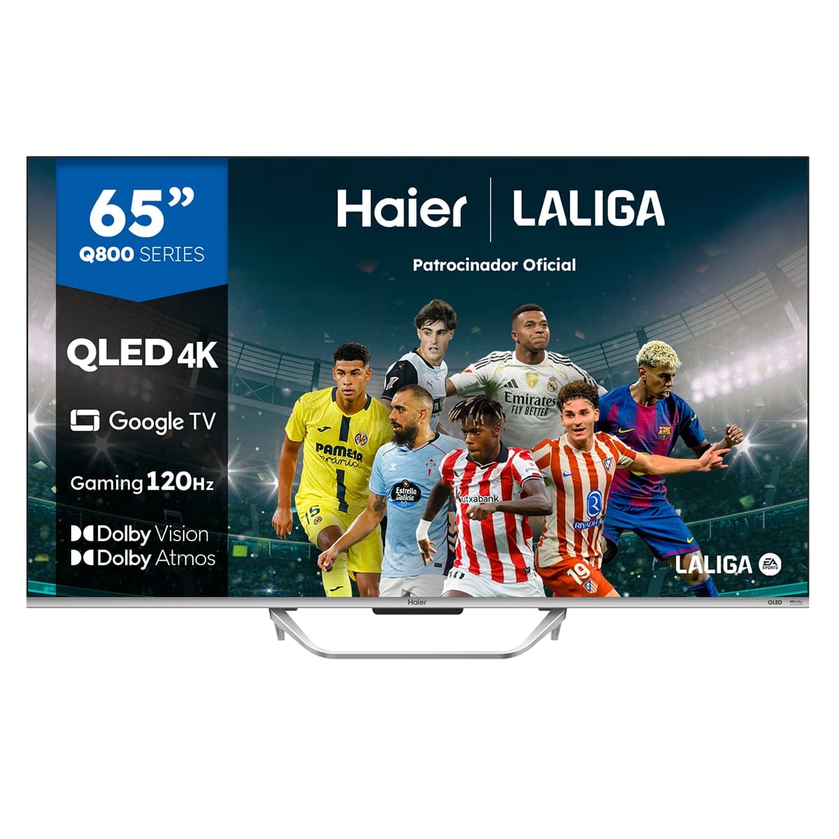 Haier - TV QLED 165 cm (65") Haier H65Q800UX Q8 Series, 4K UHD, Smart TV Google TV, Dolby Atmos.