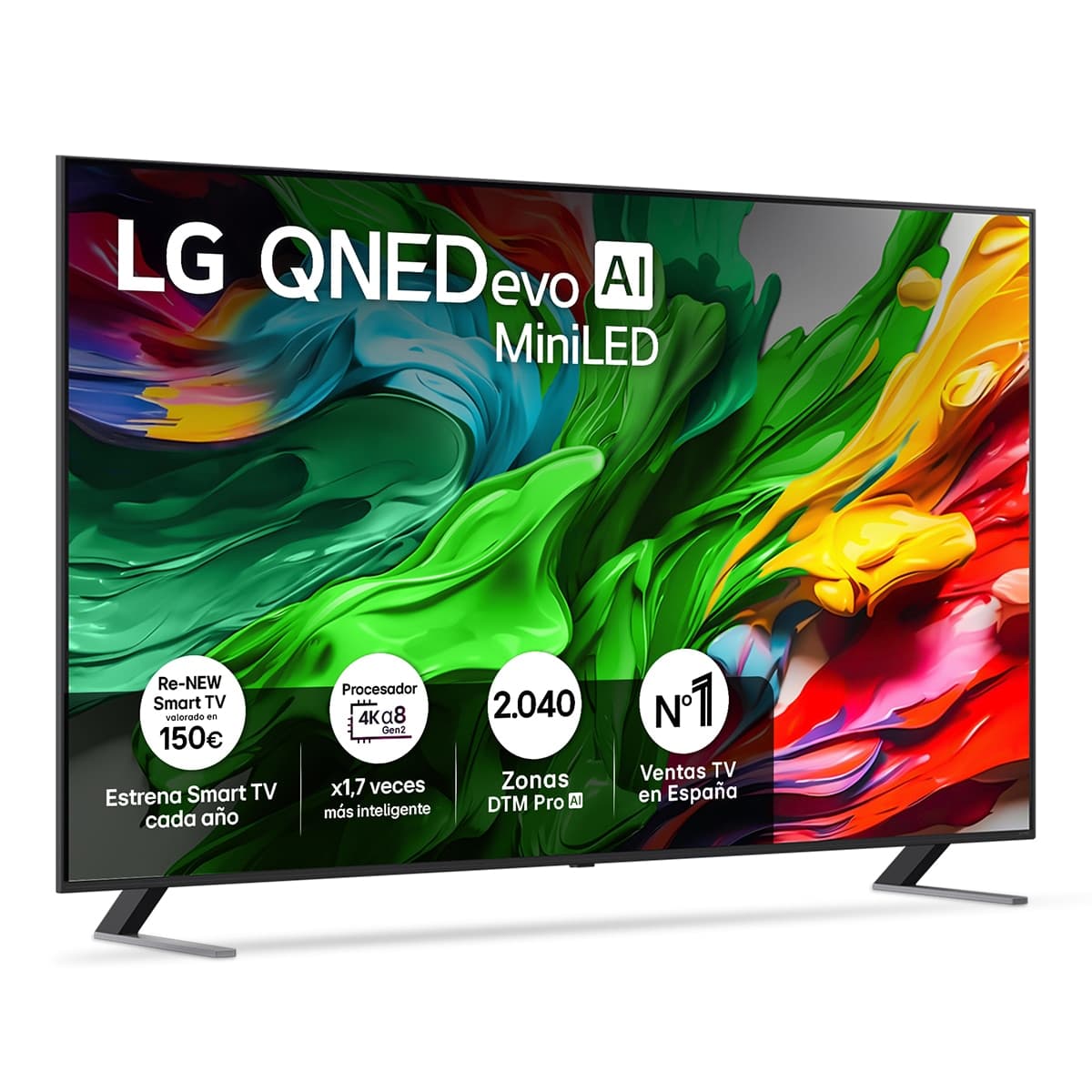 LG - TV QNED evo MiniLED AI 217cm (86") LG 86QNED85A6C, 4K Smart TV.