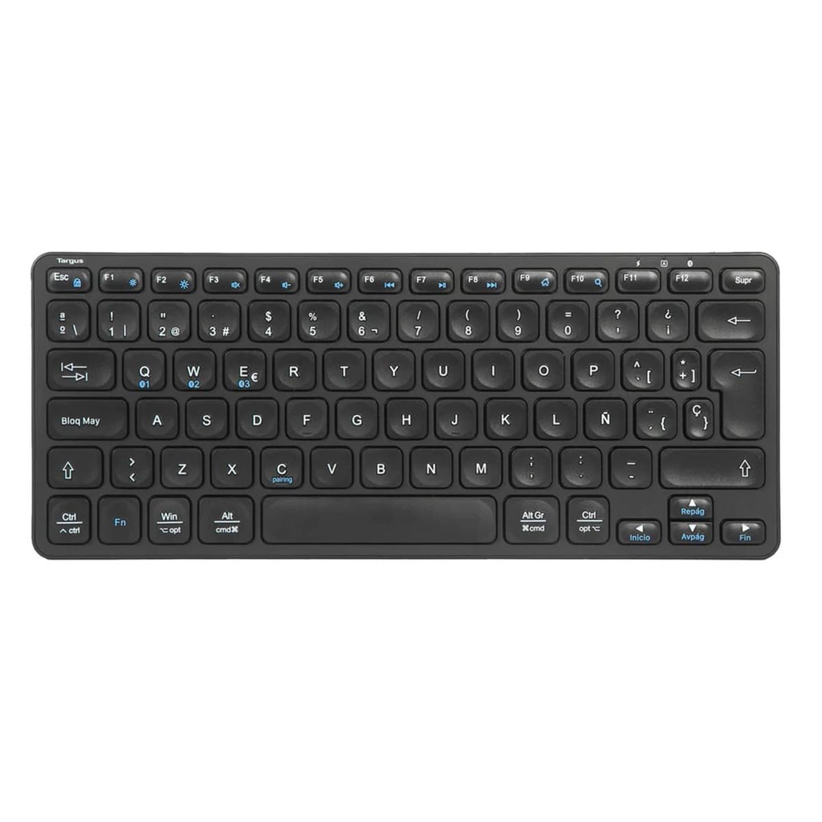 TARGUS - Teclado compacto Targus multidispositivo Bluetooth antimicrobiano.