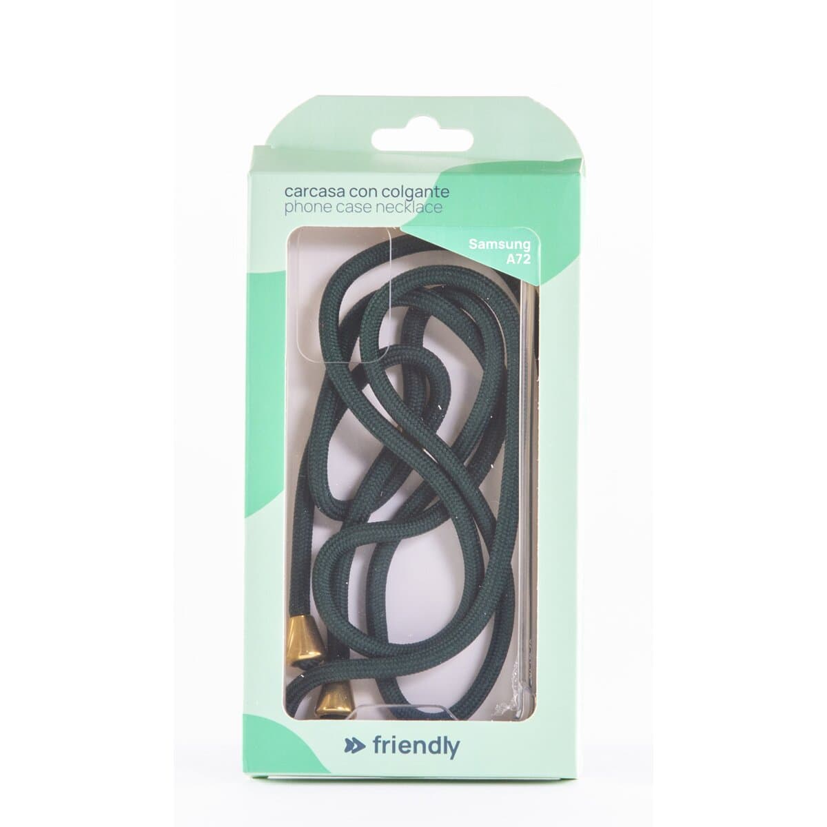 Friendly License - Carcasa colgador Friendly License Verde para Samsung A72 FR.