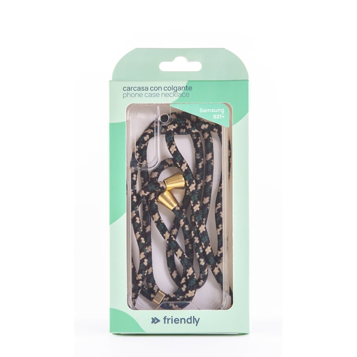 Friendly License - Carcasa colgador Friendly License Camuflaje para Samsung S21+ FR.