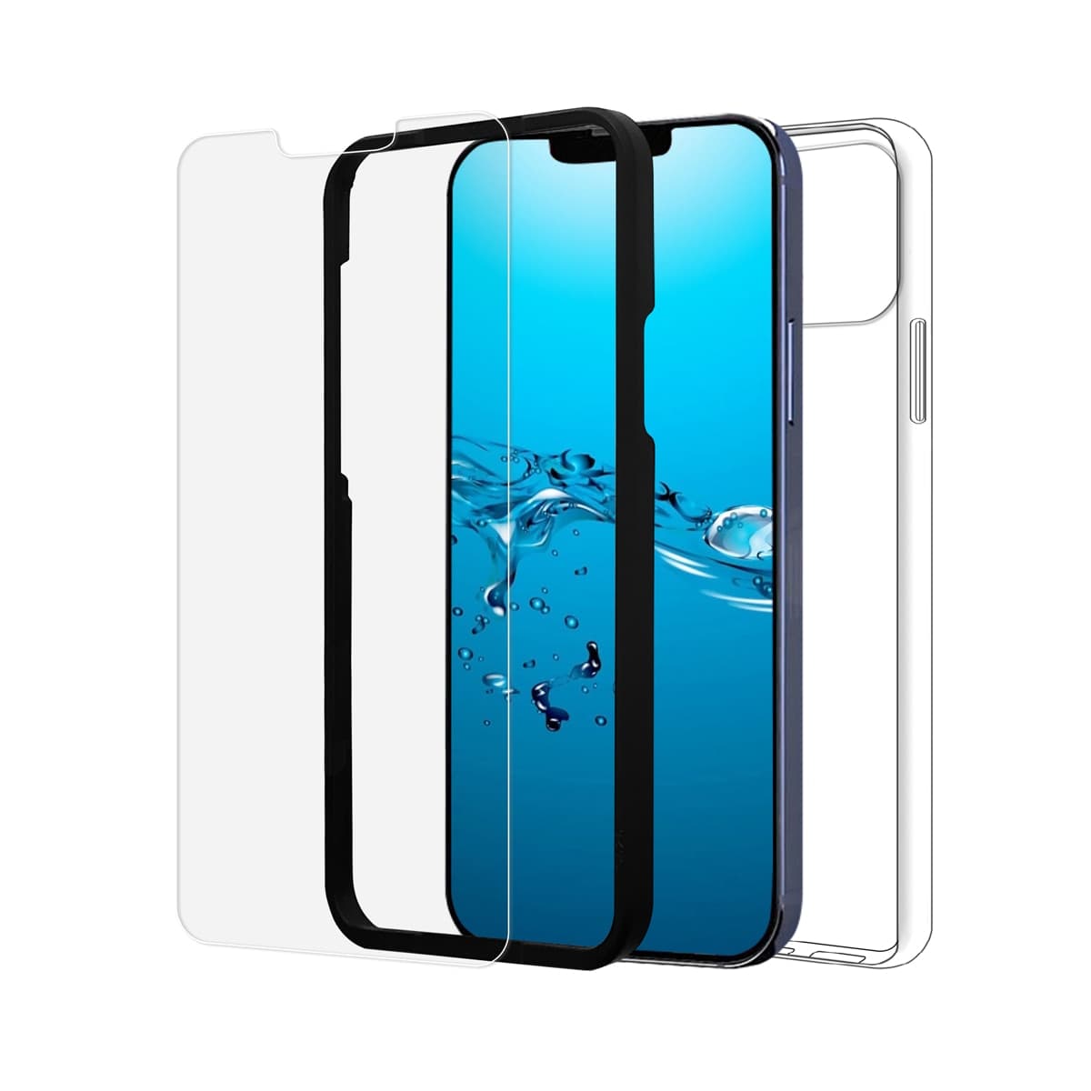 Inves - Pack protector de pantalla + funda Inves para Iphone 13 Pro 6,1".