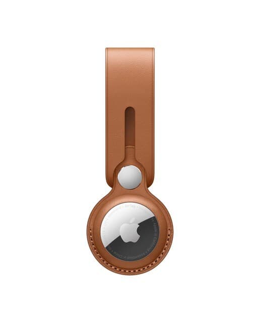 Apple - Correa de piel Marrón caramelo para AirTag Apple.