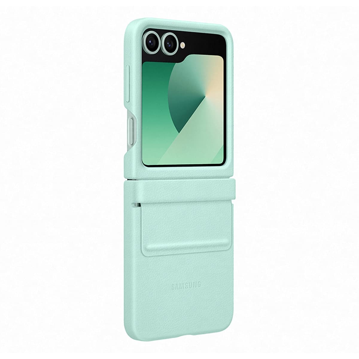 Samsung - Funda Samsung de ecopiel verde menta para Galaxy Z Flip6.