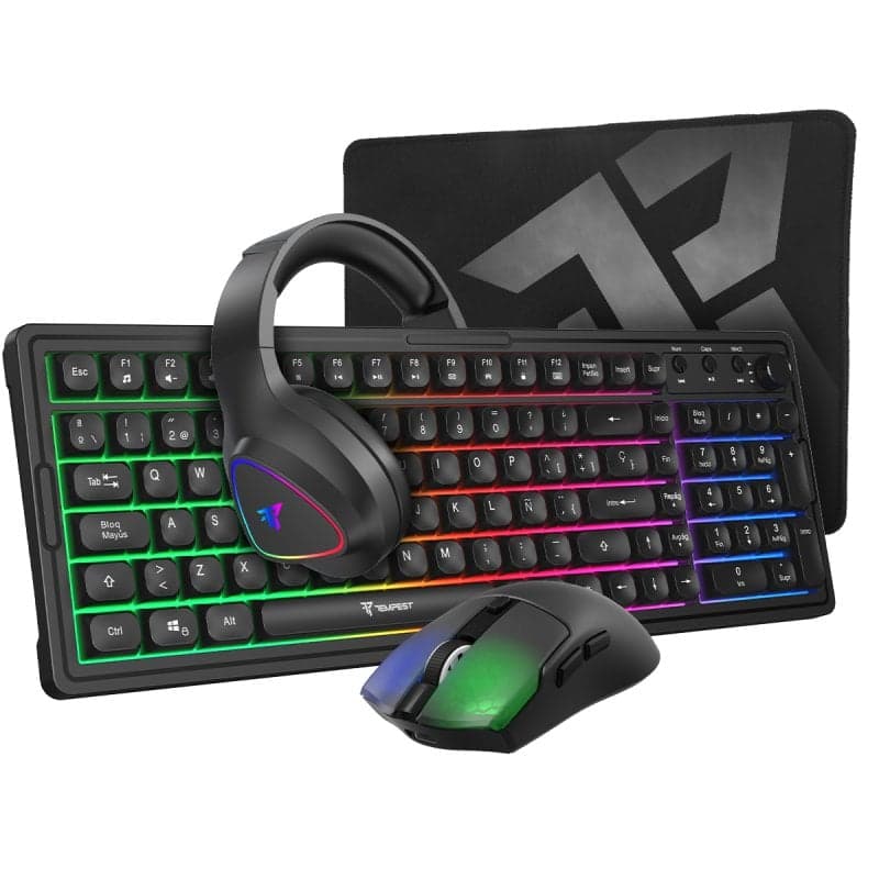 Tempest Combo 3100 PRO RGB Teclado+Ratón+Auriculares+Alfombrilla