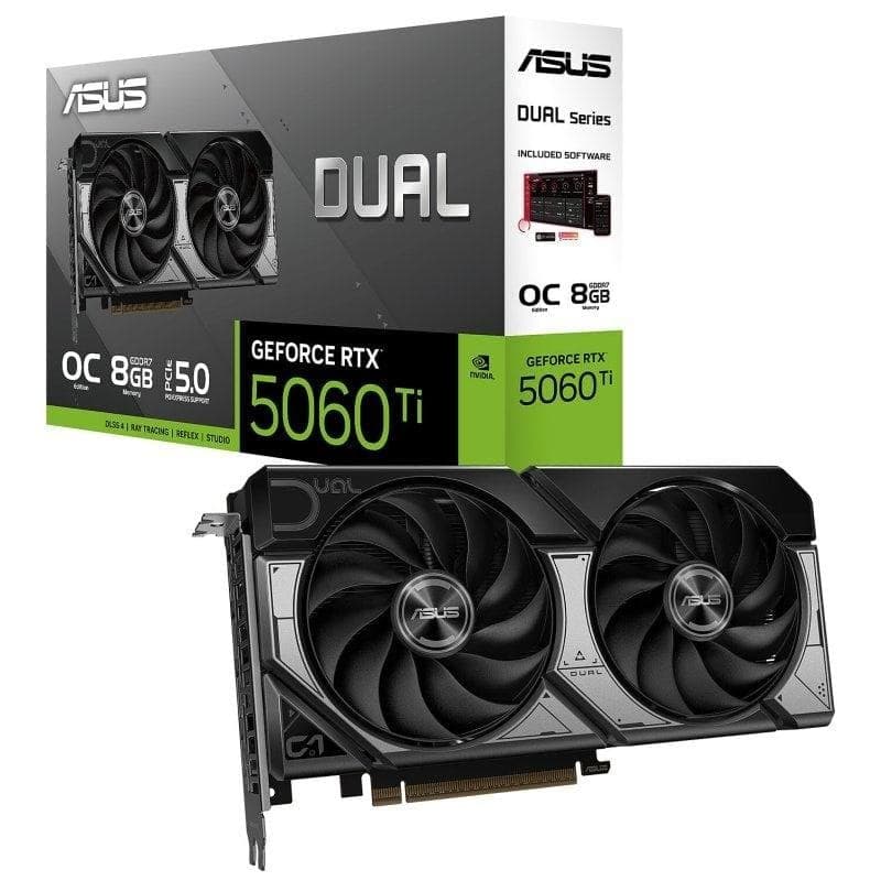 ASUS DUAL GeForce RTX 5060 Ti OC Edition 8GB GDDR7 Reflex 2 RTX AI DLSS4