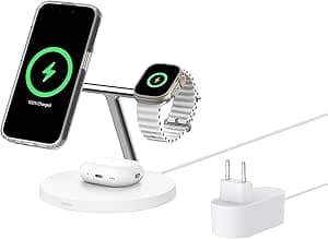 Belkin BoostCharge Cargador Qi2 3 en 1 con MagSafe